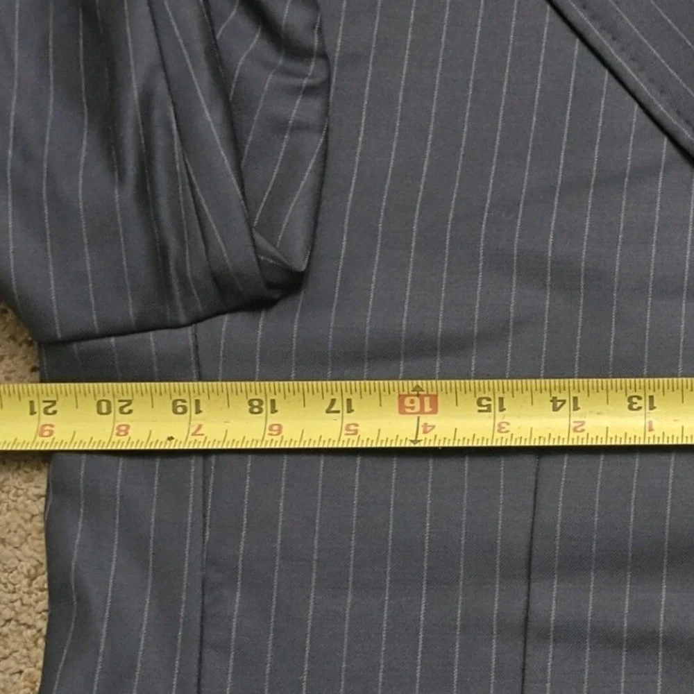 Eredi Pisano Loro Piana Navy Pinstripe Wool Suit Jacket Blazer Made in Italy‎